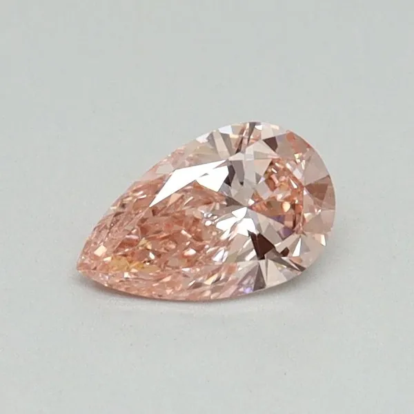 0.3ct PEAR Fancy Intense Pink VS2 Coloured Lab diamond