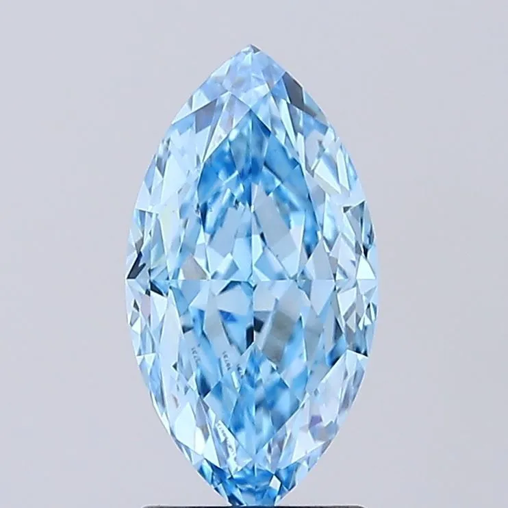 2.29ct MARQUISE Fancy Vivid Blue VS1 Coloured Lab diamond