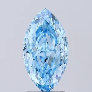 2.29ct MARQUISE Fancy Vivid Blue VS1 Coloured Lab diamond