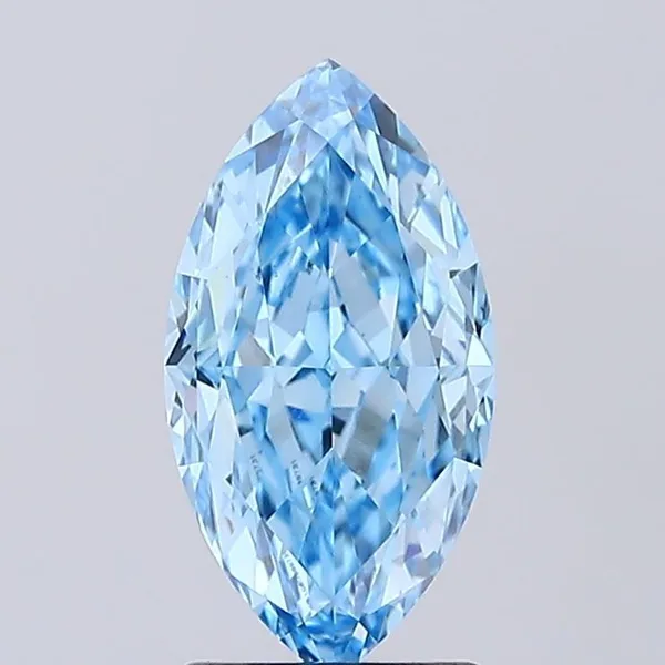 2.29ct MARQUISE Fancy Vivid Blue VS1 Coloured Lab diamond