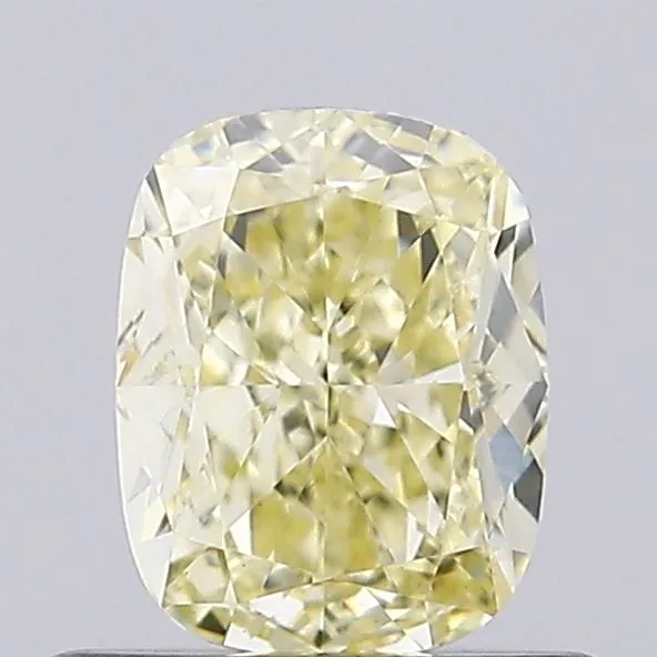 0.66ct CUSHION Fancy Yellow VS1 Coloured Lab diamond