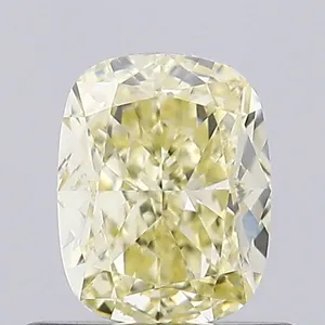 0.66ct CUSHION Fancy Yellow VS1 Coloured Lab diamond
