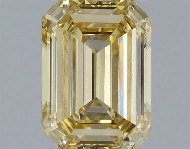 1.40ct EMERALD Fancy Intense Yellow VVS2 Coloured Lab diamond