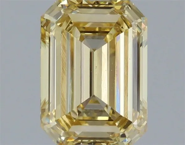 1.4ct EMERALD Fancy Intense Yellow VVS2 Coloured Lab diamond