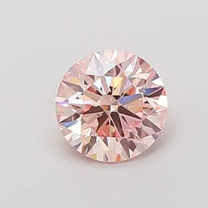 0.95ct ROUND Fancy Pink VS1 Coloured Lab diamond