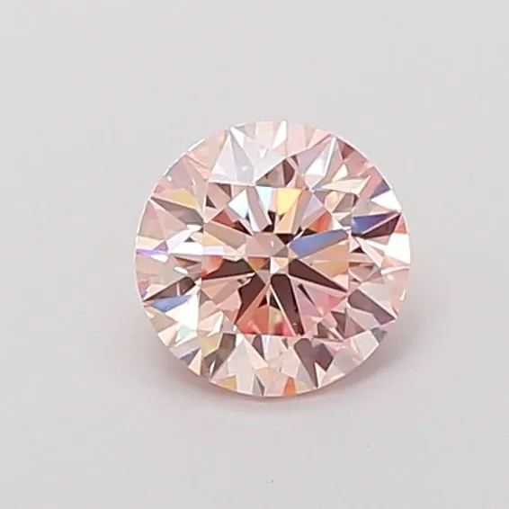 0.95ct ROUND Fancy Pink VS1 Coloured Lab diamond