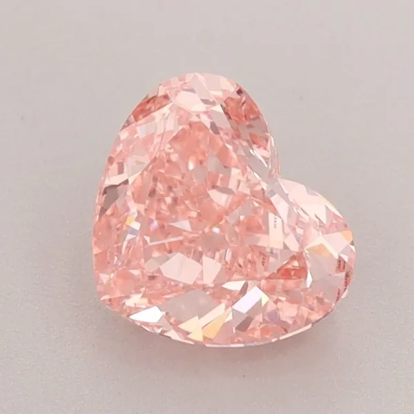 1.36ct HEART Fancy Vivid Pink VS1 Coloured Lab diamond