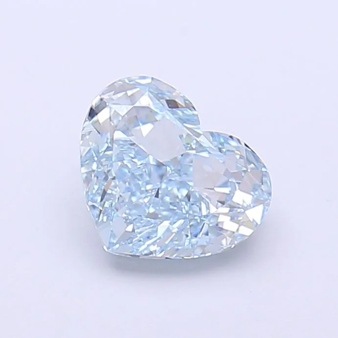 1.37ct HEART Fancy Vivid Blue VVS2 Coloured Lab diamond