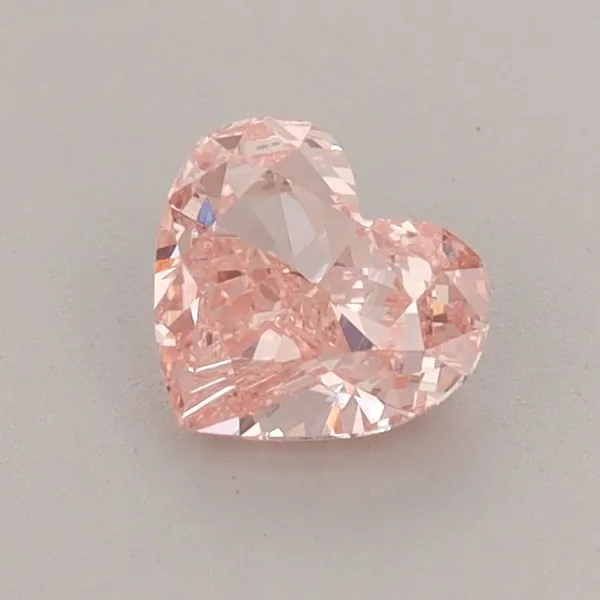 0.71ct HEART Fancy Vivid Pink VVS2 Coloured Lab diamond