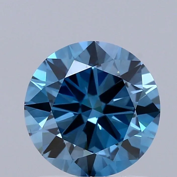 1.19ct ROUND Fancy Vivid Blue VS1 Coloured Lab diamond