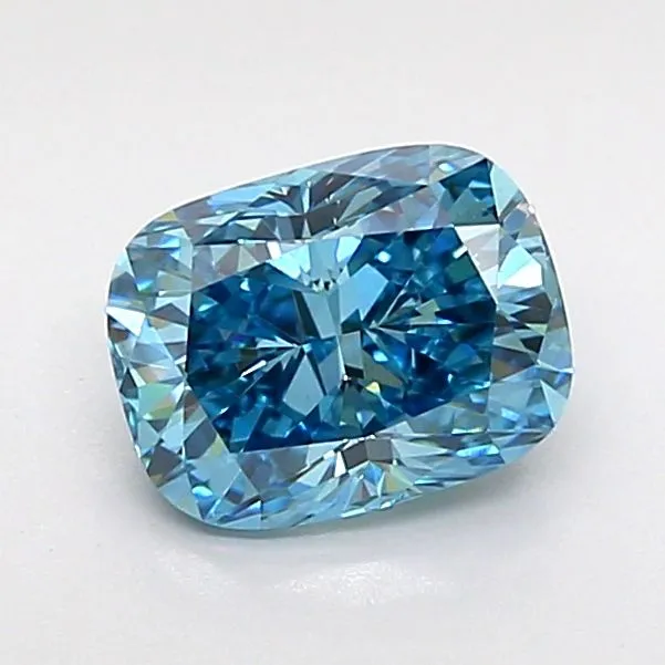 1.06ct CUSHION Fancy Vivid Blue VVS2 Coloured Lab diamond