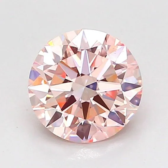 0.97ct ROUND Fancy Light Pink VS1 Coloured Lab diamond