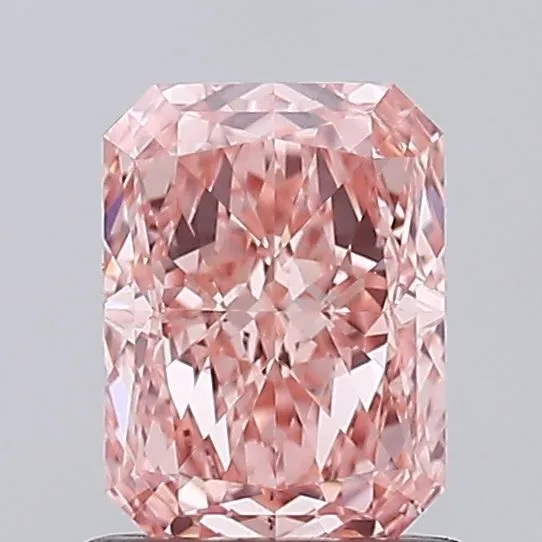 1.08ct RADIANT Fancy Vivid Pink VVS2 Coloured Lab diamond