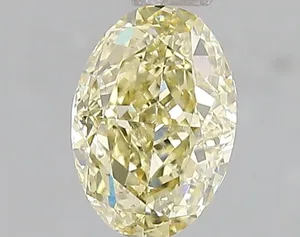 1.07ct OVAL Fancy Yellow VS2 Coloured Lab diamond