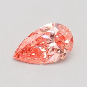 0.51ct PEAR Fancy Vivid Pink SI1 Coloured Lab diamond