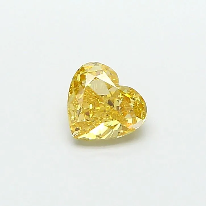 1.01ct HEART Fancy Intense Yellow VS2 Coloured Lab diamond
