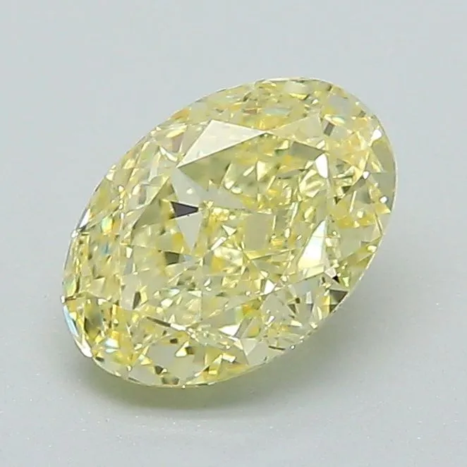 1.07ct OVAL Fancy Yellow VS1 Coloured Lab diamond