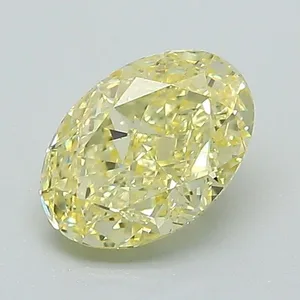 1.07ct OVAL Fancy Yellow VS1 Coloured Lab diamond