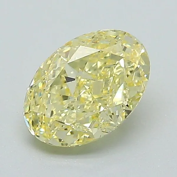 1.07ct OVAL Fancy Yellow VS1 Coloured Lab diamond