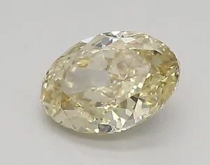 0.87ct OVAL Fancy Intense Yellow VS1 Coloured Lab diamond
