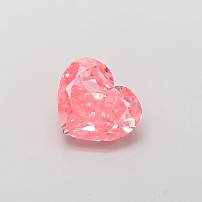 1.02ct HEART Fancy Vivid Pink VS1 Coloured Lab diamond