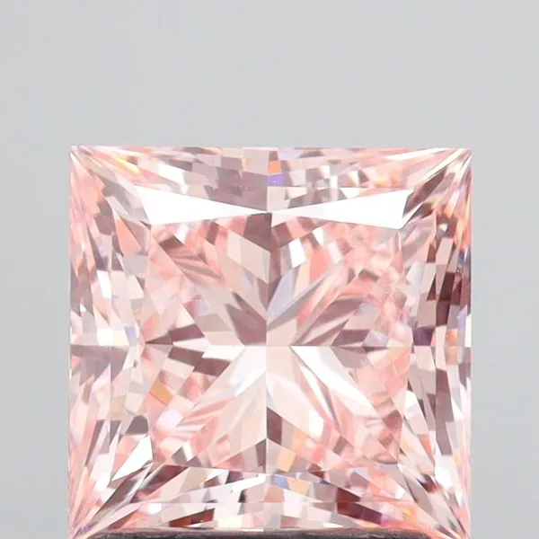 2ct PRINCESS Fancy Intense Pink VS1 Coloured Lab diamond