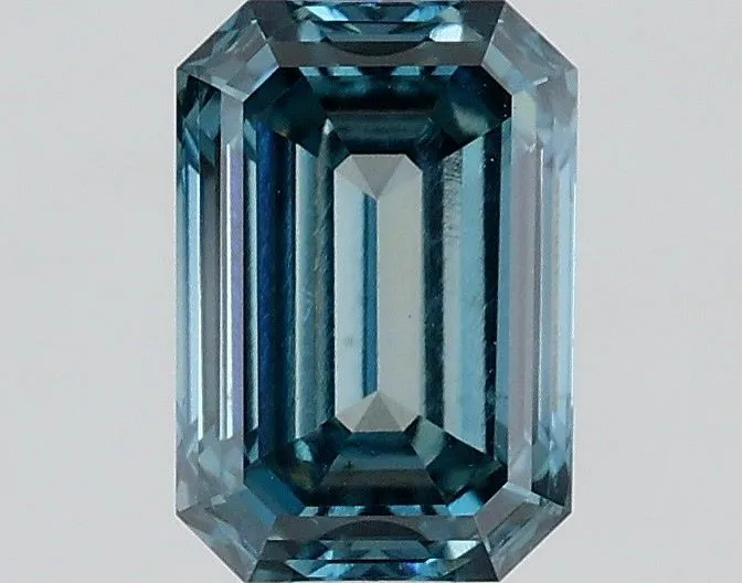 0.72ct EMERALD Fancy Vivid Green Blue VS2 Coloured Lab diamond