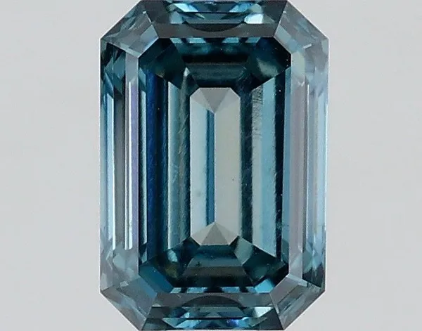 0.72ct EMERALD Fancy Vivid Green Blue VS2 Coloured Lab diamond