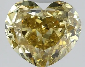 1.74ct HEART Fancy Intense Yellow VS1 Coloured Lab diamond