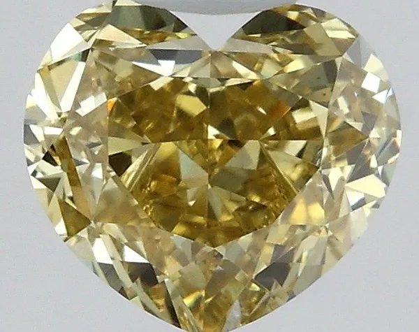 1.74ct HEART Fancy Intense Yellow VS1 Coloured Lab diamond