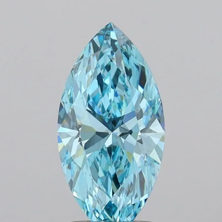1.42ct MARQUISE Fancy Intense Blue VS1 Coloured Lab diamond