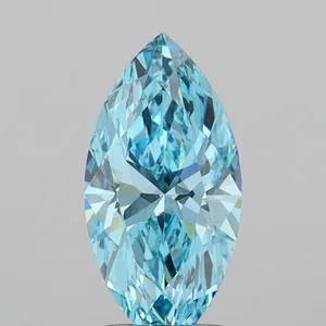 1.42ct MARQUISE Fancy Intense Blue VS1 Coloured Lab diamond