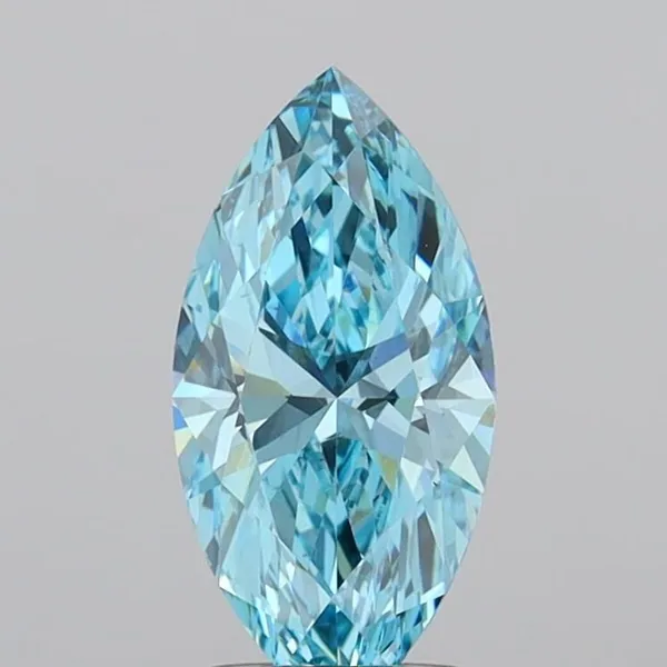 1.42ct MARQUISE Fancy Intense Blue VS1 Coloured Lab diamond