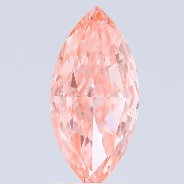 1.52ct MARQUISE Fancy Vivid Pink VVS2 Coloured Lab diamond