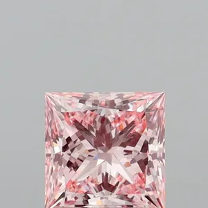 1.02ct PRINCESS Fancy Intense Pink VVS2 Coloured Lab diamond