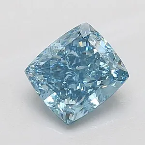 1.28ct CUSHION Fancy Vivid Blue VVS2 Coloured Lab diamond