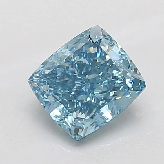 1.28ct CUSHION Fancy Vivid Blue VVS2 Coloured Lab diamond
