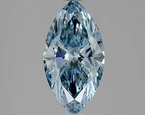 1.51ct MARQUISE Fancy Vivid Blue VVS2 Coloured Lab diamond