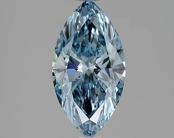 1.51ct MARQUISE Fancy Vivid Blue VVS2 Coloured Lab diamond
