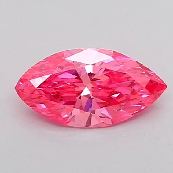 0.45ct MARQUISE Fancy Vivid Pink VS1 Coloured Lab diamond