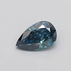 0.3ct PEAR Fancy Deep Greenish Blue VVS2 Coloured Lab diamond