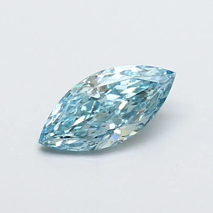 1.00ct MARQUISE Fancy Vivid Blue VS1 Coloured Lab diamond