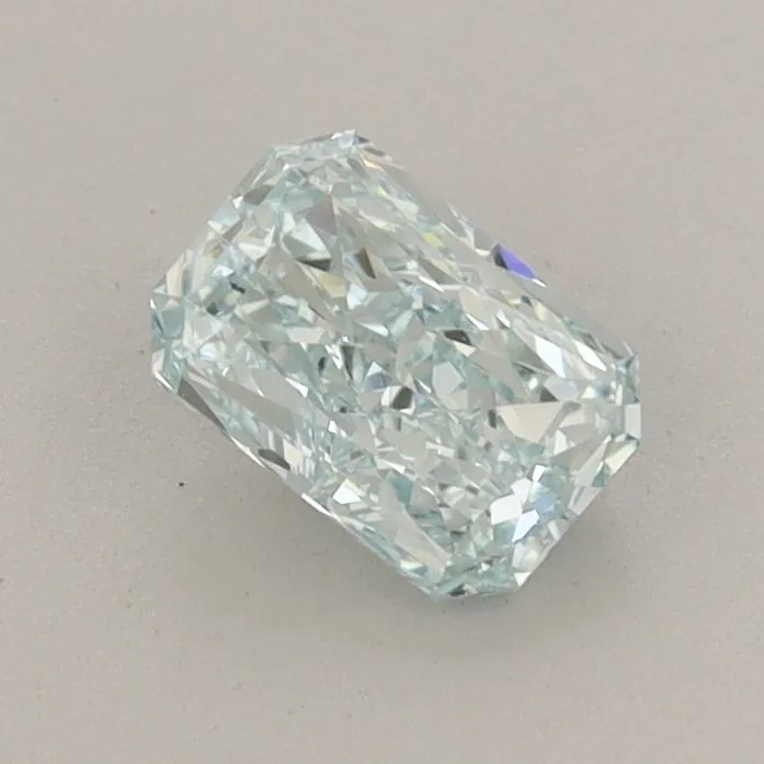 0.66ct RADIANT Fancy Intense Green Blue VVS2 Coloured Lab diamond