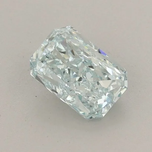 0.66ct RADIANT Fancy Intense Green Blue VVS2 Coloured Lab diamond
