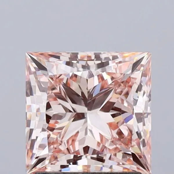 2.04ct PRINCESS Fancy Intense Pink VS1 Coloured Lab diamond
