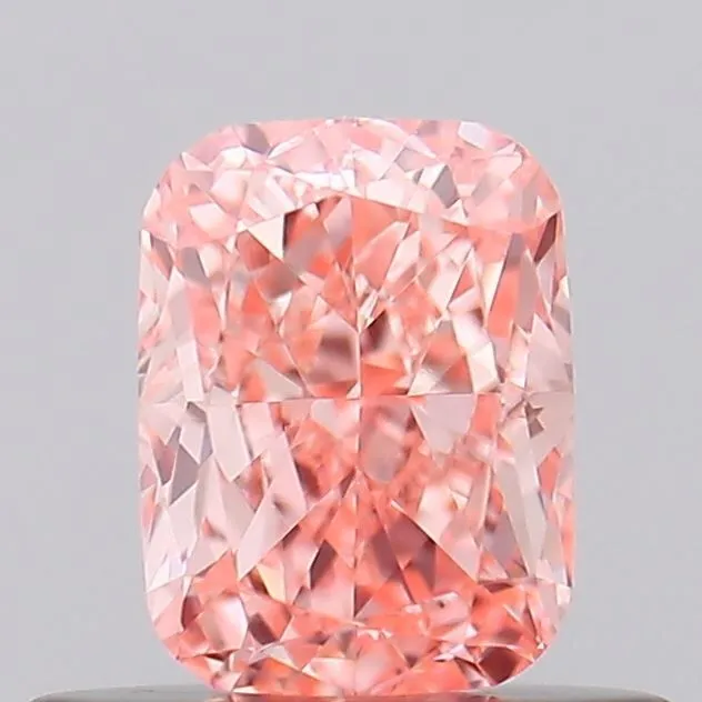 0.60ct CUSHION Fancy Vivid Pink VVS2 Coloured Lab diamond