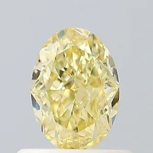 0.62ct OVAL Fancy Yellow VVS2 Coloured Lab diamond