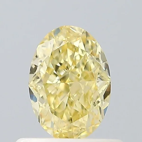0.62ct OVAL Fancy Yellow VVS2 Coloured Lab diamond
