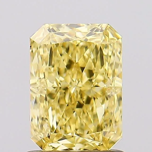 1.40ct RADIANT Fancy Intense Yellow VS2 Coloured Lab diamond