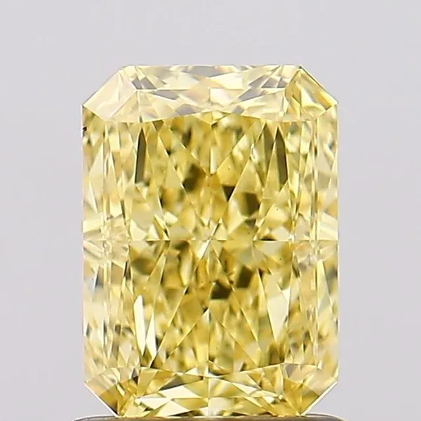 1.4ct RADIANT Fancy Intense Yellow VS2 Coloured Lab diamond